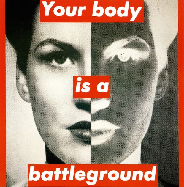 “Untitled (Your Body Is a Battleground)” [Sem Título (Seu Corpo é um Campo de Batalha)], (1989), da artista Barbara Kruger